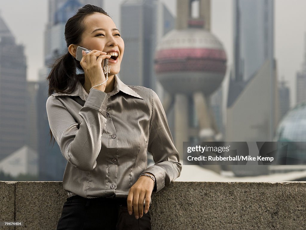 Woman with a cell phone