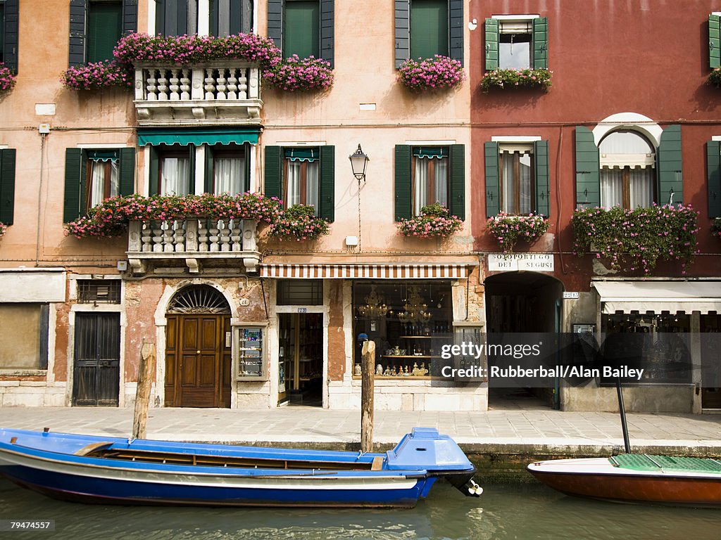 Boats and building in Venice, Italy