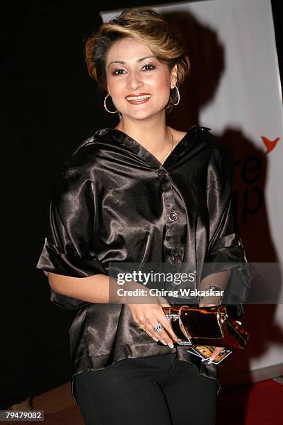 Television Actress Urvashi Dholakia arrives for the "The Global Indian TV Honours" held at Andheri Sports Complex February 01, 2008 in Mumbai, India.