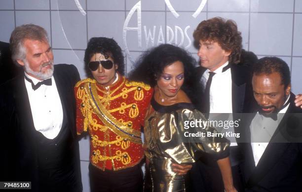 Kenny Rogers, Michael Jackson, Diana Ross, Barry Manilow and Quincy Jones