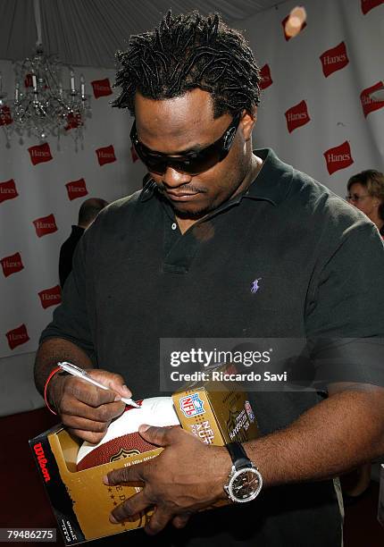 Melvin Fowler of the Buffalo Bills attends the Hanes Style Villa held at the Hotel Indigo on February 2, 2008 in Scottsdale, Arizona.