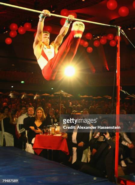 Fabian Hambuechen performs at the 2008 Sports Gala ' Ball des Sports ' at the Rhein-Main Hall on February 2, 2008 in Wiesbaden, Germany.