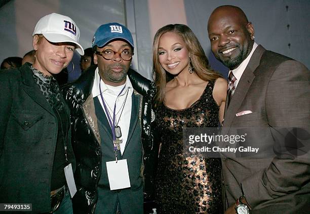 Tonya Lee, director Spike Lee, Patricia Southall and Emmitt Smith attend the Chris ock Live in Concert performance benefiting the HollyRod Foundation...