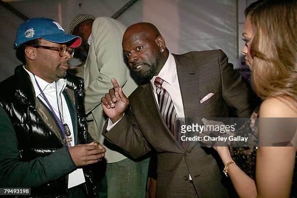 Director Spike Lee, Patricia Southall and Emmitt Smith attend the Chris ock Live in Concert performance benefiting the HollyRod Foundation held at...