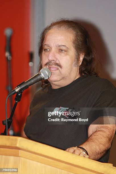 Adult film star Ron Jeremy held a discussion and book signing for his book "The Hardest Man In Showbiz" at Borders Books and Music in Chicago,...