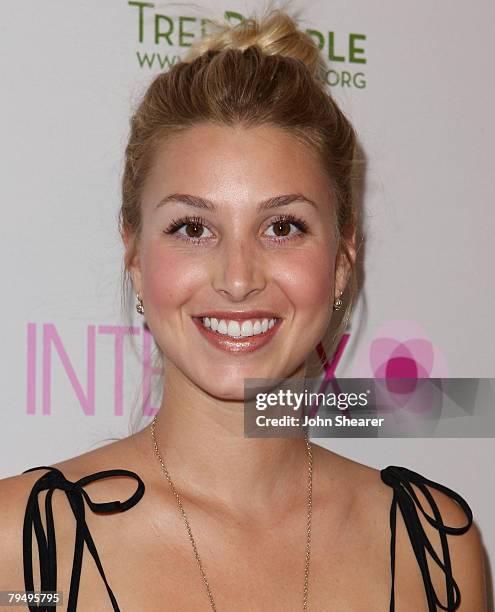 Personality Whitney Port arrives at the opening of the Intermix store on Robertson Boulevard on September 25, 2007 in Los Angeles, California.