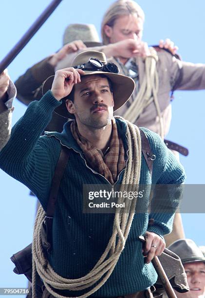 Michael Ballack of the German National Team is seen during a making of a Mercedes Benz advert at the X-Sight studios on February 4, 2008 in Gross...