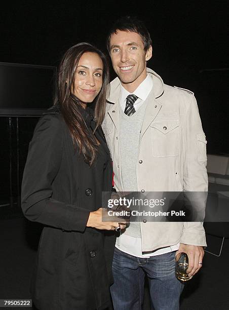 Basketball player Steve Nash of the Phoenix Suns and wife Alejandra Amarilla attend the Ronnie Lott and Donovan McNabb Dinner at the Audi Forum on...