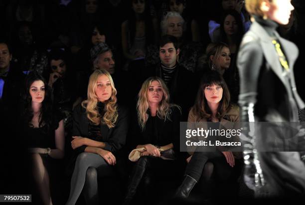 Actress Anne Hathaway, actress Chloe Sevigny, actress Ashley Olsen, actress/designer Milla Jovovich and actress Paula Patton attend Miss Sixty Fall...