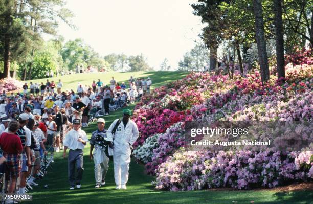 Brian Henninger, Ben Crenshaw And Carl Jackson During The 1995 Masters Tournament