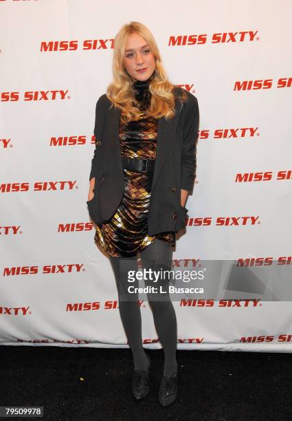 Actress Chloe Sevigny attends Miss Sixty Fall 2008 during Mercedes-Benz Fashion Week at the Tent, Bryant Park on February 3, 2008 in New York City.