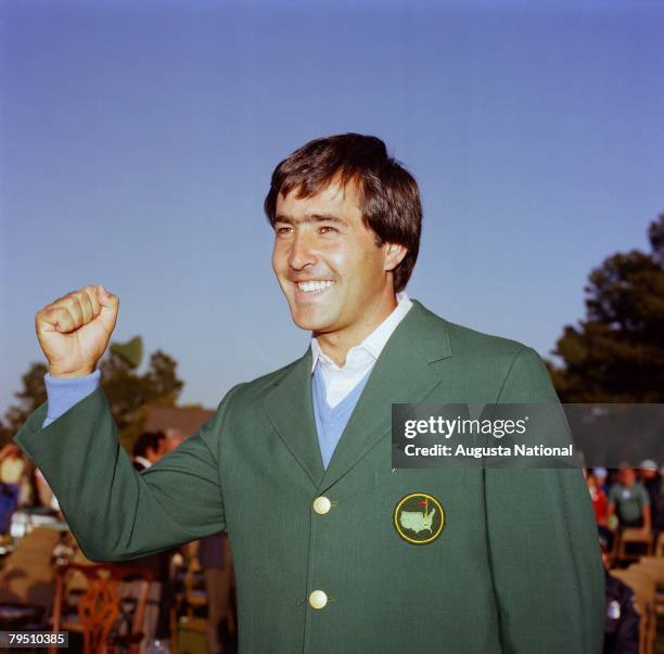 Champion Seve Ballesteros at the Presentation Ceremony of the 1983 Masters Tournament.