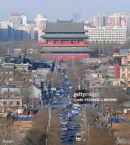 By Charles Whelan A view of central Beijing from the top of Coal Hill, or Jingshan Park, looking northward along the former imperial city's central...