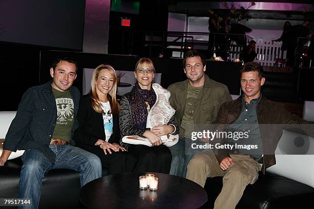 Jarod Miller, Dina Zaphiris, Marjorie Kaplan, Dave Salmoni and Eugene Cussons pose at Animal Planet Television Critics association presentation on...