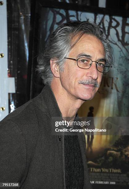 Actor David Strathairn attends a special screening of Paramount Pictures' and Nickelodeon Movies 'The Spiderwick Chronicles' at AMC Lincoln Square on...