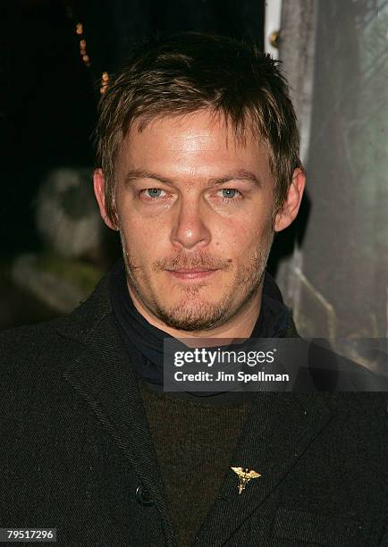 Actor Norman Reedus arrives at "The Spiderwick Chronicles" premiere at AMC Lincoln Square on February, 4 2008 in New York City.