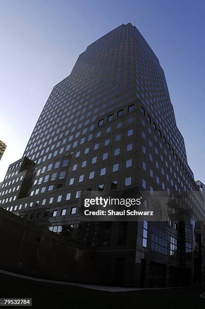 View of the Dow Jones building at 200 Liberty street on June 6, 2007 in downtown New York City.