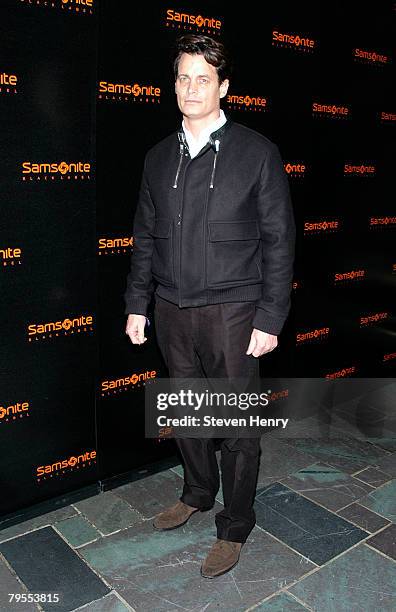 Socialite Matthew Mellon attends Samsonite Black Label launches the Iconic Trunk Collection during Mercedes-Benz Fashion Week Fall 2008 at the Bryant...