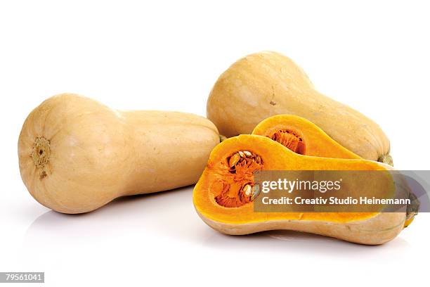 butternut pumpkins, close-up - butternut stock pictures, royalty-free photos & images