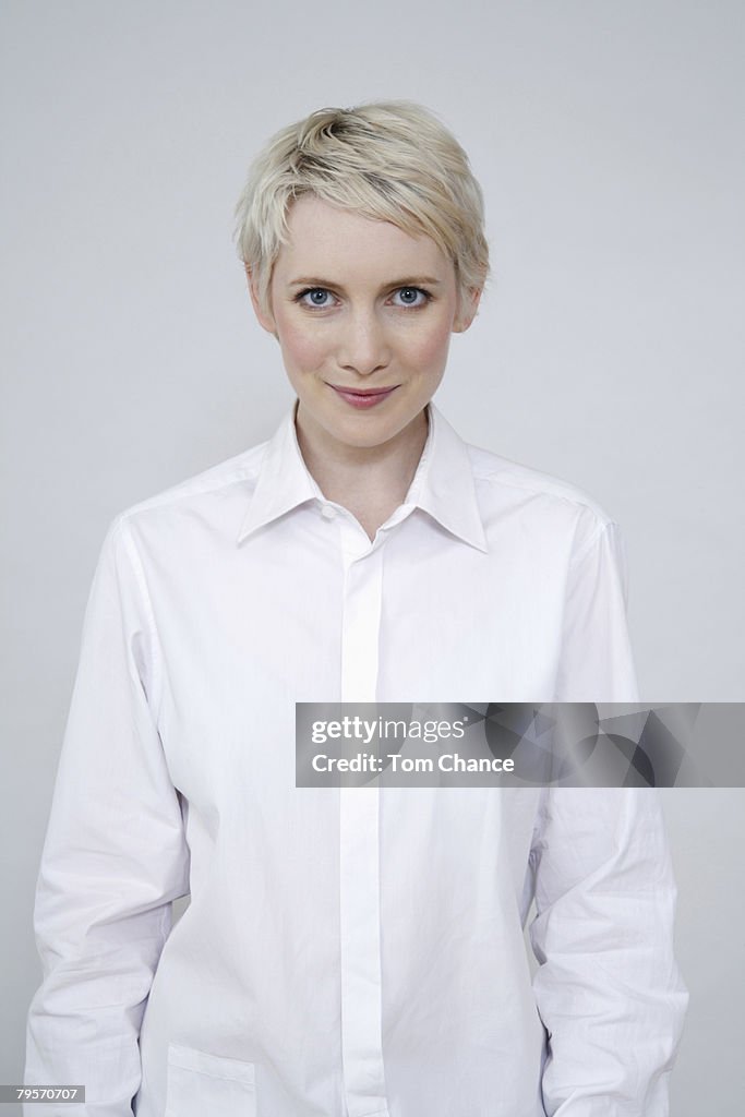 Portrait of a blonde woman