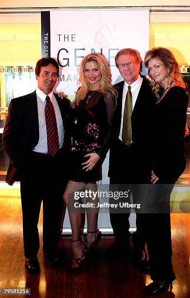 Dr. Vincent Giampapa, Dr. Victoria Zdrok, Dr. Fredrick Buechel and Playboy Playmate Natalia Sokolova pose for pictures at "The Gene Makeover" by Dr....