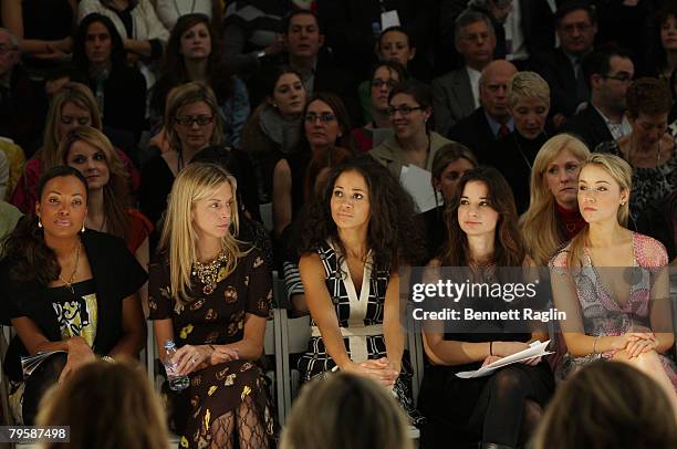 Actress Aisha Tyler , actress Sherri Saum , VH1's Alison Becker and actress Katrina Bowden attend Milly by Michelle Smith Fall 2008 during...