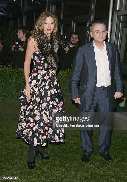 Trinny Woodall and husband Jonny Elichaoff arrive at The Conservative Party Black and White Ball at Battersea Evolution on 6th February 2007 in...