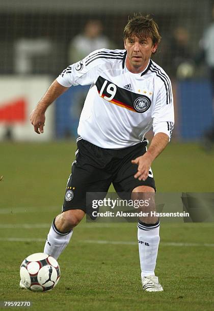 Bernd Schneider of Germany is in action during the friendly match between Austria and Germany at the Ernst Happel stadium on February 6, 2008 in...