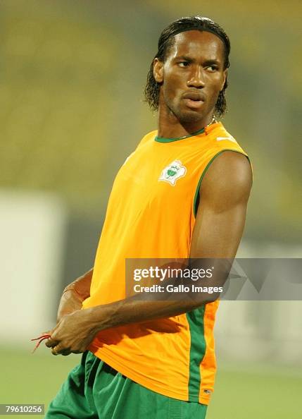 Didier Drogba during the Ivory Coast training session held at