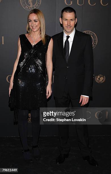 Gucci designer Frida Giannini and Gucci CEO Mark Lee attend a reception to benefit UNICEF hosted by Gucci during Mercedes-Benz Fashion Week Fall 2008...