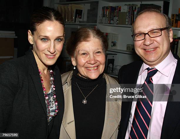 Actress Sarah Jessica Parker, mother Barbra Forste, and brother Director Pippin Parker attend the after party for The Culture Project's "Betrayed" on...