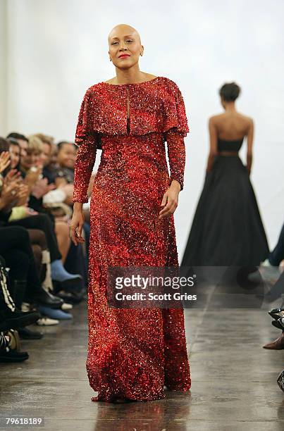S Good Morning America co-anchor Robin Roberts, who was recently diagnosed with breast cancer and completed chemotherapy, walks the runway during the...