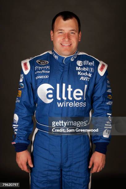 Ryan Newman, driver of the Alltel Dodge, poses for a photo during the NASCAR Sprint Cup Series media day at Daytona International Speedway on...