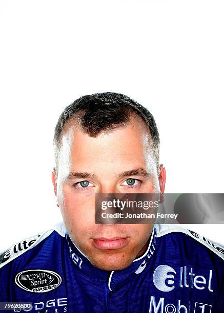 Ryan Newman, driver of the Alltel Dodge, poses for a photo during the NASCAR Sprint Cup Series media day at Daytona International Speedway on...