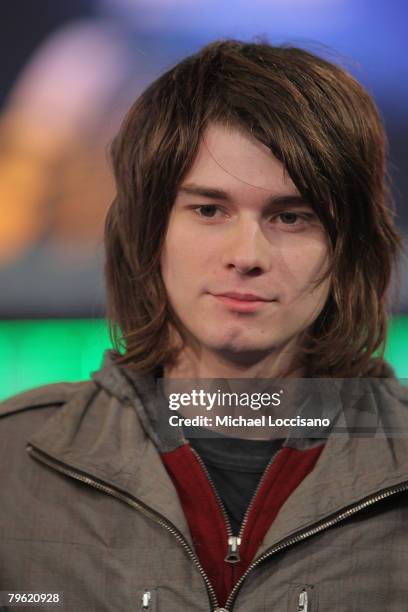 Singer William Beckett of The Academy Is appears on MTV's "TRL" at MTV's Times Square Studios October 29, 2007 in New York City.