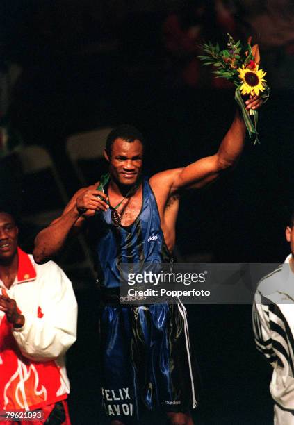 Olympic Games, Atlanta, USA, Boxing, 91 Kg , Cuban gold medal winner Felix Savon