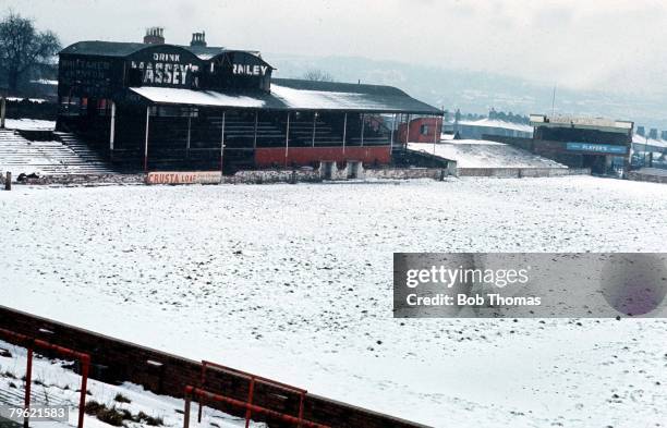 Football, Circa, 1970's, The now defunct former League Club, Accrington Stanley's ground