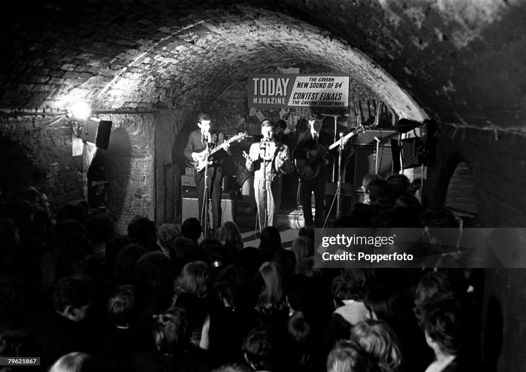 People. Pop Music. pic: 1964. The famous Cavern Club in Liverpool, England, the scene for the "Sound of '64 Beat Contest", for the finals of the nation-wide contest.