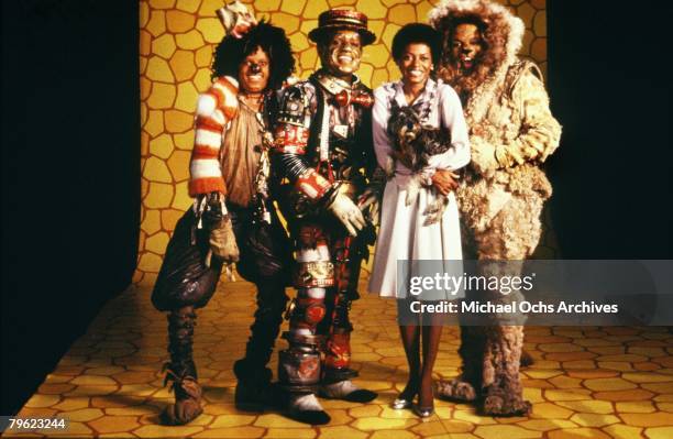 The cast of "The Wiz" pose for a publicity shot in 1978 in New York, New York. The movie was directed by Sidney Lumet and produced by Universal...