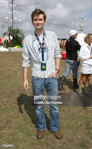 David Tennant in the Virgin Mobile Louder Lounge at the V Festival