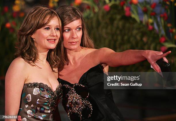 Stephanie Stappenbeck and Lisa Martinek attends the 'Shine A Light' Premiere as part of the 58th Berlinale Film Festival at the Berlinale Palast on...