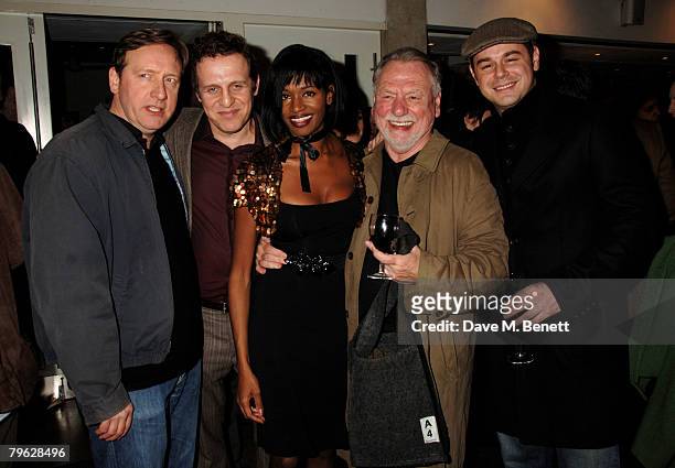 Neil Dudgeon, Nigel Lindsay, Jenny Jules, Kenneth Cranham and Danny Dyer attend the after party following the press night of 'The Homecoming', at the...