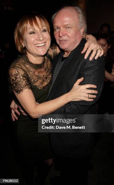 Michael Attenborough and wife attend the after party following the press night of 'The Homecoming', at the Almeida Theatre on February 7, 2008 in...