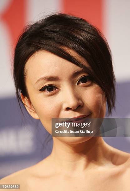 Actress Liu Weiwei attends the 'In Love We Trust' Press Conference as part of the 58th Berlinale Film Festival at the Grand Hyatt Hotel on February...