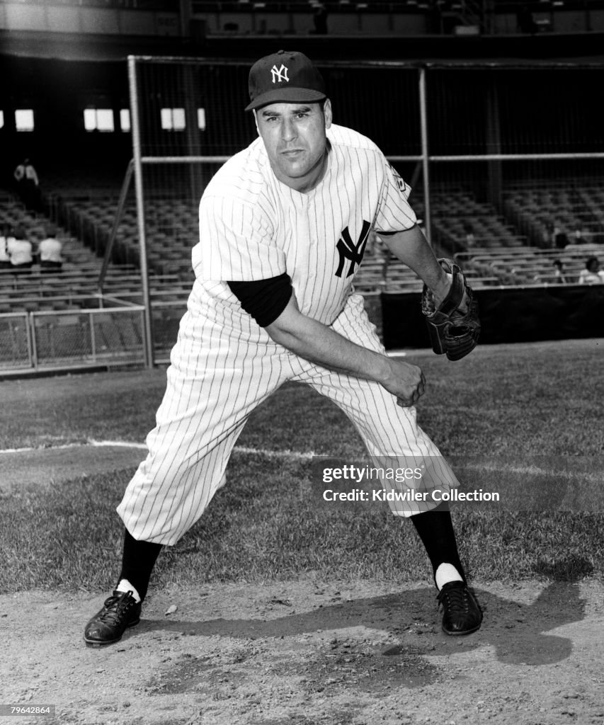 Vic Raschi Pitcher Vic Raschi of the New York Yankees poses for a portrait prior ...