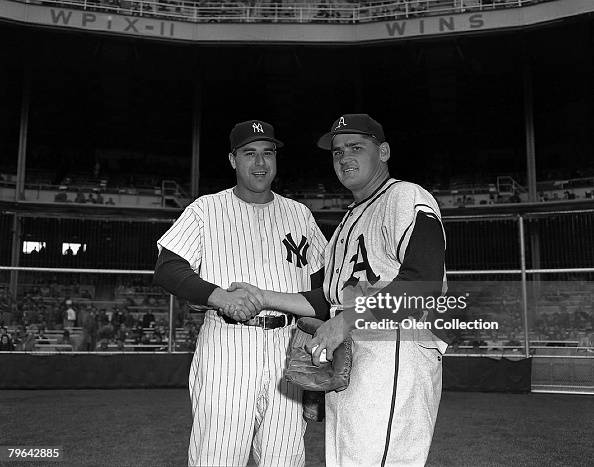 Vic Raschi Pitchers Vic Raschi of the New York Yankees and Alex Kellner of the ...