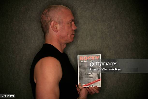 Former professional boxer Graciano "Rocky" Rocchigiani poses for a photo during a photosession to promote his new biography "My 15 rounds" at the...