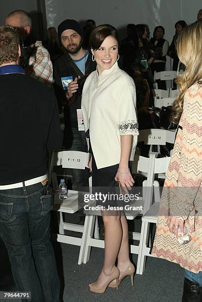 Actress Sophia Bush attends the Rebecca Taylor Fall 2008 fashion show during Mercedes-Benz Fashion Week Fall 2008 at The Salon at Bryant Park on...