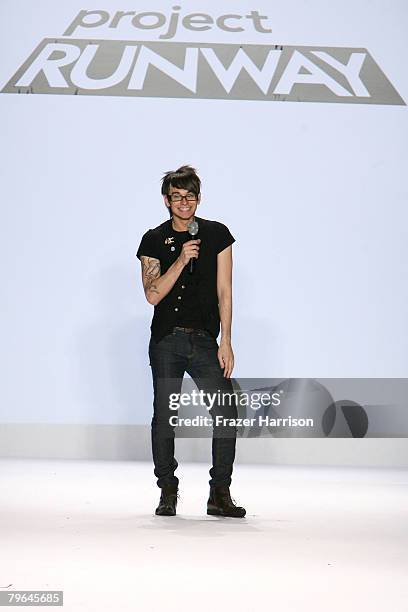 Designer Christian Siriano on the runway at the "Project Runway" Season 4 Fall 2008 fashion show during Mercedes-Benz Fashion Week Fall 2008 at The...