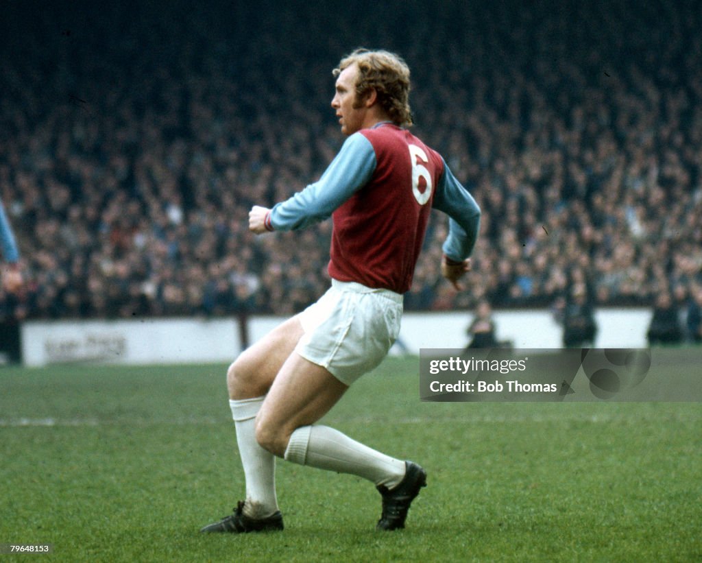 BT Sport, Football, pic: circa 1970, Bobby Moore, West Ham United defender 1958-1973, who won 108 England international caps between 1962-1974